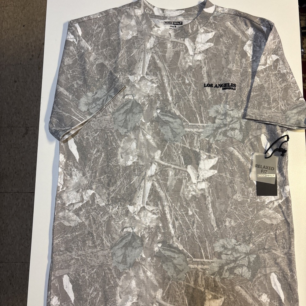 NWT Rock Salt T-shirt Mens Size M Camouflage Originals Los Angeles 100 Cotton